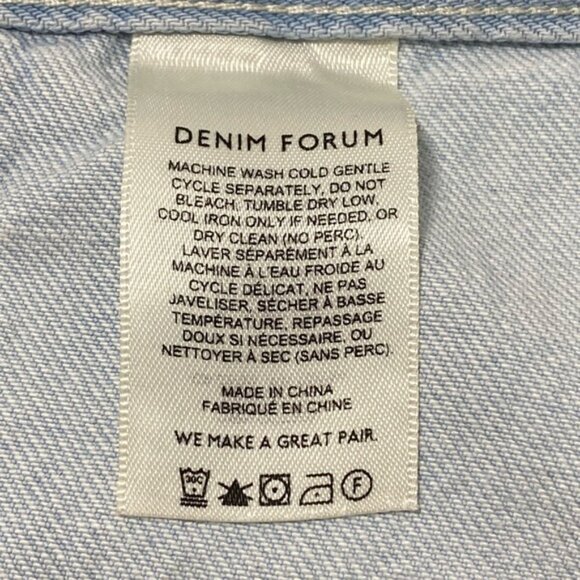 Aritzia Denim Forum The 90’s Utility Mini Skirt Light Blue Size 27 — 100% Cotton - Picture 10 of 12